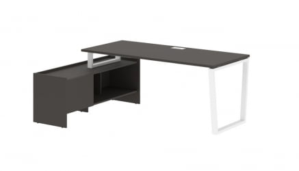 Стол с тумбой EDIS EVCT 19814 Мокко Белый