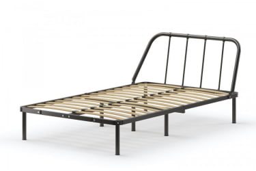 Кровать Мира с ортопедическими латами Цвет фасада: Черный; Материал фасада: Металл; Размер: 1200х2000 мм; Спальное место: 1200х2000 мм 