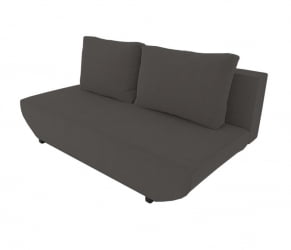 Диван Классик Мини без подлокотников (Berhouse) Цвет фасада: Темно серый Велюто 32; Тип: Прямой; Материал фасада: Металл/Велюр