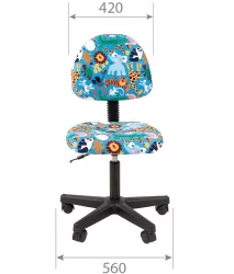 Детское кресло CХАИРМАН ТИН (Кидс) 104 черный пластик Cразй / CHAIRMAN (Kids) Crazy