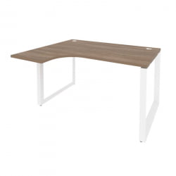 Стол эргономичный левый на О-образном м/к ONIX O.MO-SA-3L Дуб Аризона/Белый