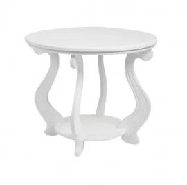 Круглый журнальный столик Виват мини Дуб Молочный