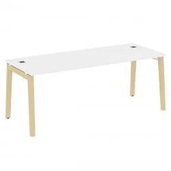 Стол рабочий руководителя ONIX WOOD OW.SRR-6.8 Белый Бриллиант/Светлый