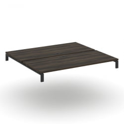 Двойной стол надставка на две опорные тумбы CОНCЕПТ CН.ДСН-008 Дуб Мали Черный / CONCEPT CN.DSN-008