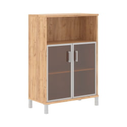 Стеллаж стекло в раме В420.4 Дуб Бофорд