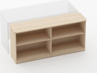 Тумба приставная к столу Glassy 3.18.104 Венге