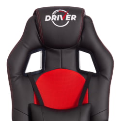 Кресло DRIVER (22) кож/зам/ткань, черный/красный, 36-6/TW-08