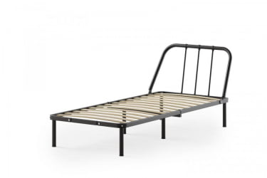 Кровать Мира с ортопедическими латами Цвет фасада: Черный; Материал фасада: Металл; Размер: 900х2000 мм; Спальное место: 900х2000 мм 