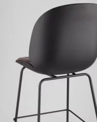 Стул барный Beetle Lite PU со спинкой Коричневый