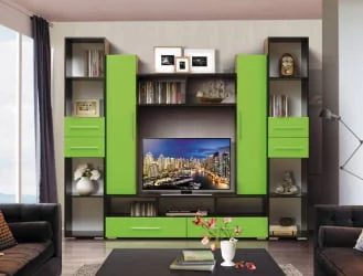 Набор мебели для гостиной Грация 2 МДФ глянец Венге/Дуб выбеленный