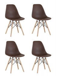 Стул Еамес Стйле ДСВ коричневый 4 шт. комплект (разборный каркас) / Eames Style DSW