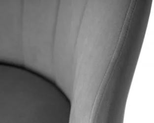 Стул обеденный DOBRIN NAOMI (ЭМАЛЬ ЧЕРНЫЙ МУАР велюр Catania Stone)