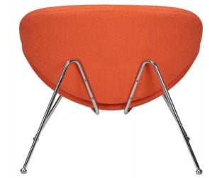 Кресло дизайнерское DOBRIN EMILY (оранжевая ткань AF, хромированная сталь)