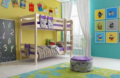 Двухъярусная кровать Соня Вариант 9 с прямой лестницей