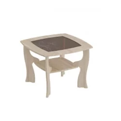 Стеклянный журнальный стол №14 Дуб сонома