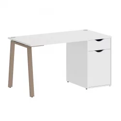 Стол письменный HOME OFFICE VR.SP-3-138.1.A Белый Бриллиант/Мокко металл