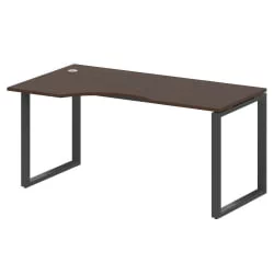 Стол криволинейный левый на О-образном м/к МЕТАЛ СЙСТЕМ БО.СА-1 Л Венге/Антрацит / METAL SYSTEM
