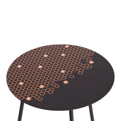 Кофейный столик TETCHAIR металл, 45 х 45 х 45 см, черный с лого