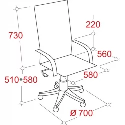 Кресло руководителя EChair-535 MPU 333535 Коричневое