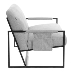 Диван прямой Charli LUX/Чарли Люкс велюр/букле, VT shape silver