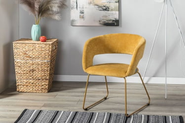 Кресло Hugs К желтый/Линк золото