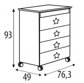 Комод в детскую Micuna Dolce Luce пеленальный B-1673 white