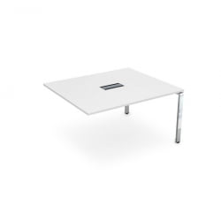 Стол системы БЭНЧ, переговорный, конечный ГЛОСС ЛИНЕ НСПК-П.928 Белый Премиум / GLOSS LINE