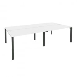 Рабочая станция на П-образном м/к ОНИКС О.МП-Д.РС-4.3.7 Белый Бриллиант/Антрацит / ONIX O.MP-D.RS-4.3.7