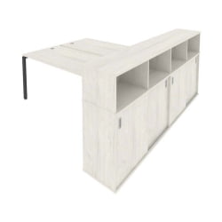 Рабочая станция с опорным шкафом-купе Метал Сйстем Б.РС-СШК-4.5 Наварра/Антрацит / Metal System