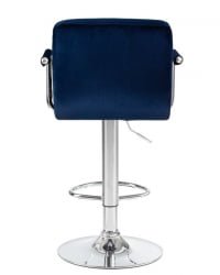 Стул барный DOBRIN KRUGER ARM (синий велюр (MJ9-117))