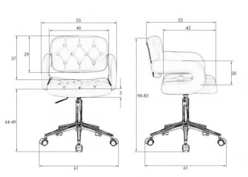 Офисное кресло для персонала DOBRIN LARRY (белый) 2 шт