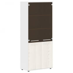 Шкаф комбинированный EDIS EHCS 85.2 Ясень Траун Белый Белый