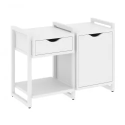 Тумба на регулируемых опорах наборная. Вариант №3 LOFT VR.L-TN-3.O Металл белый Белый Бриллиант