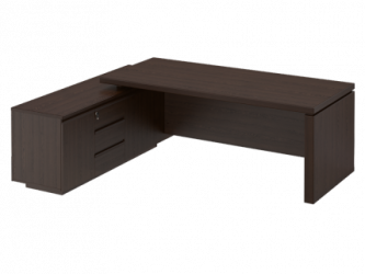Угловой стол с тумбой MARK МК 138 правый Дуб валенсия
