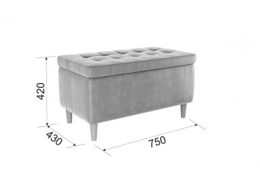 Пуф Чарли 2 PM-004.2 графит (велюр)