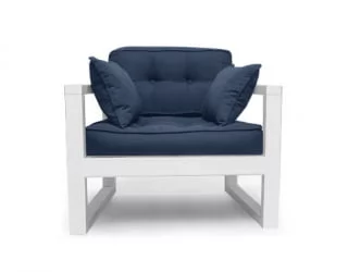 Диван одноместный DEmoku Д-1 небесно-голубой_белый