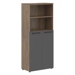 Шкаф с глухими средними дверьми MORRIS TREND MHC 85.6 Антрацит Кария Пальмира
