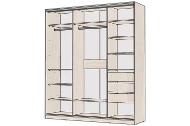 Шкаф-купе 3-х дверный Виктория 2000х584х2300, Бодега светлая 20ДЛЛЛДЗДЛЛЛ-ЯППШ-Бс 310-2987