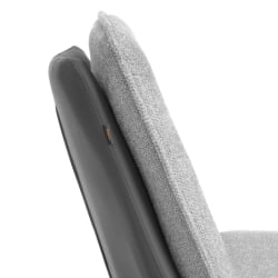 Кресло лаунж Cosmo велюр/букле (HYP)/экокожа, светло-серый/графит