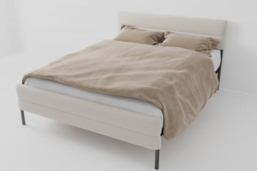 Кровать "Горизонт Мини" с ортопедическим основанием Цвет фасада: Бежевый; Цвет корпуса: Чёрный; Материал фасада: Металл/Велюр; Размер: 1200х2000 мм; Спальное место: 1200х2000 мм 