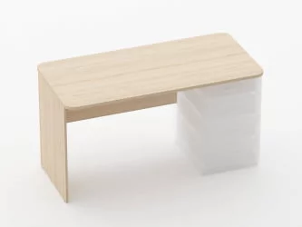 Стол прямой под встроенную тумбу Glassy 1.101.14Пр Бук светлый