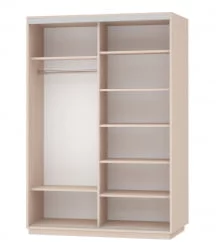 Шкаф-купе со стеклом Экспресс Дуо 1600х2200h Улица/Белый снег