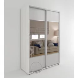 Шкаф-купе 2-х дверный Акцент-Дуэт КЛ 1400х600 Выбеленное дерево