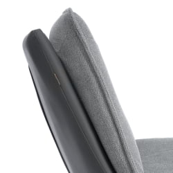 Кресло Cosmo велюр/букле/экокожа, VT shape silver/графит