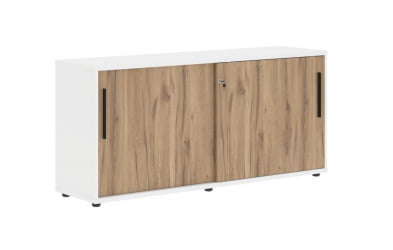 Шкаф с дверьми-купе EDIS ELC 1643 Дуб Денвер светлый Черный Белый