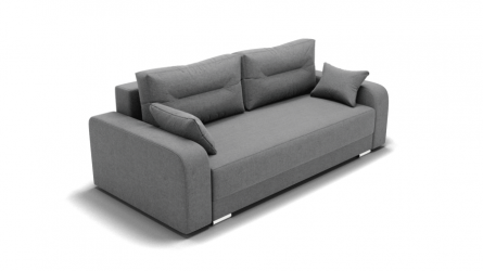 Диван Модерн -1 (ЗР) Цвет фасада: Светло серый; Тип: Прямой; Материал фасада: Металл/Велюр