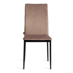 Мягкий стул CAPRI (mod. BC565-DC) металл, флок, 43 х 53 х 92 см, Beige (бежевый) HLR8 / черный