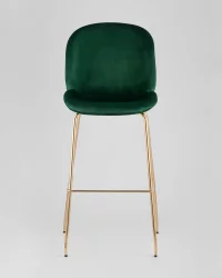 Стул барный Beetle Lite PU со спинкой Изумрудный