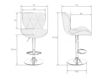 Стул барный DOBRIN BARNY Кремовый