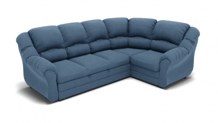 Диван Хост угловой (ЗР) Цвет фасада: Голубой; Тип: Универсальный; Материал фасада: Металл/Велюр